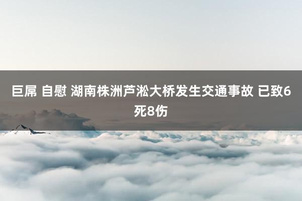 巨屌 自慰 湖南株洲芦淞大桥发生交通事故 已致6死8伤