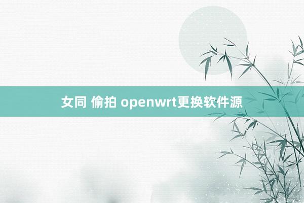 女同 偷拍 openwrt更换软件源