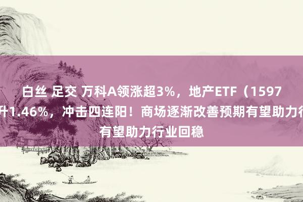 白丝 足交 万科A领涨超3%，地产ETF（159707）拉升1.46%，冲击四连阳！商场逐渐改善预期有望助力行业回稳