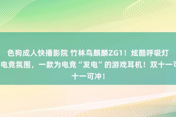 色狗成人快播影院 竹林鸟麒麟ZG1！炫酷呼吸灯拉满电竞氛围，一款为电竞“发电”的游戏耳机！双十一可冲！