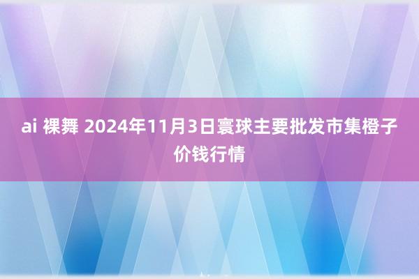 ai 裸舞 2024年11月3日寰球主要批发市集橙子价钱行情