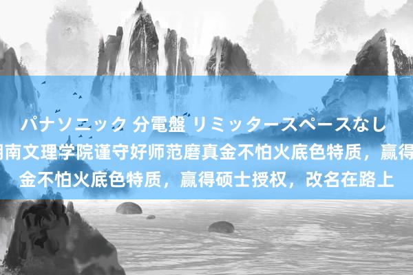 パナソニック 分電盤 リミッタースペースなし 露出・半埋込両用形 湖南文理学院谨守好师范磨真金不怕火底色特质，赢得硕士授权，改名在路上