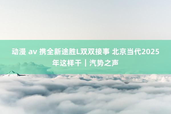 动漫 av 携全新途胜L双双接事 北京当代2025年这样干｜汽势之声