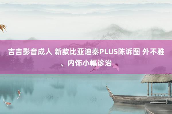 吉吉影音成人 新款比亚迪秦PLUS陈诉图 外不雅、内饰小幅诊治