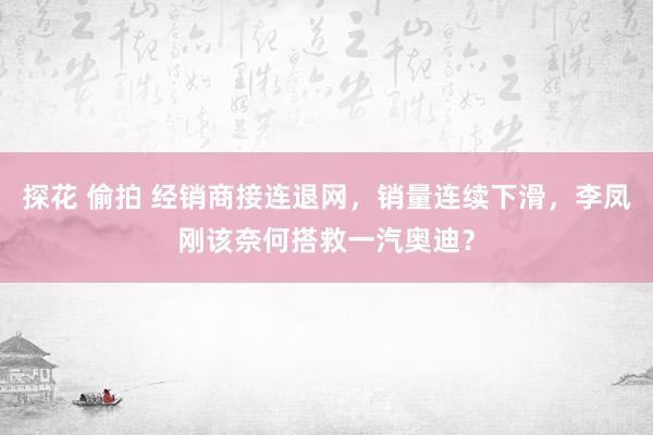 探花 偷拍 经销商接连退网，销量连续下滑，李凤刚该奈何搭救一汽奥迪？