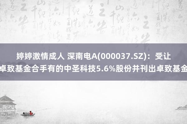 婷婷激情成人 深南电A(000037.SZ)：受让卓致基金合手有的中圣科技5.6%股份并刊出卓致基金