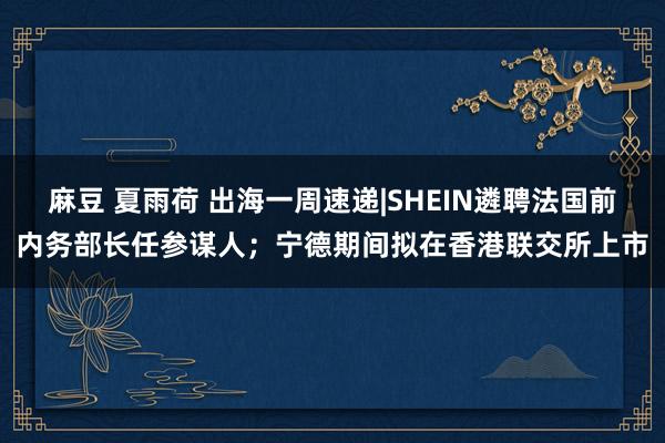 麻豆 夏雨荷 出海一周速递|SHEIN遴聘法国前内务部长任参谋人；宁德期间拟在香港联交所上市