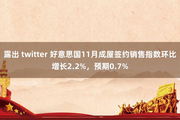 露出 twitter 好意思国11月成屋签约销售指数环比增长2.2%，预期0.7%