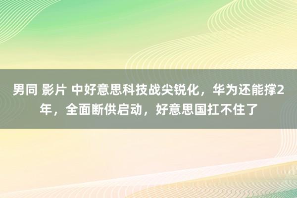 男同 影片 中好意思科技战尖锐化，华为还能撑2年，全面断供启动，好意思国扛不住了