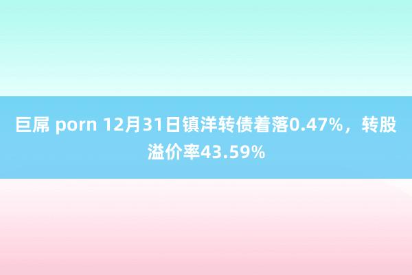 巨屌 porn 12月31日镇洋转债着落0.47%，转股溢价率43.59%