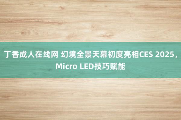 丁香成人在线网 幻境全景天幕初度亮相CES 2025，Micro LED技巧赋能