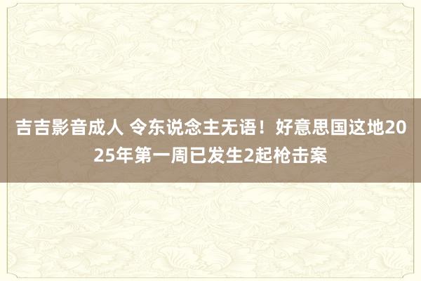 吉吉影音成人 令东说念主无语！好意思国这地2025年第一周已发生2起枪击案