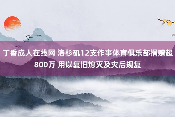 丁香成人在线网 洛杉矶12支作事体育俱乐部捐赠超800万 用以复旧熄灭及灾后规复